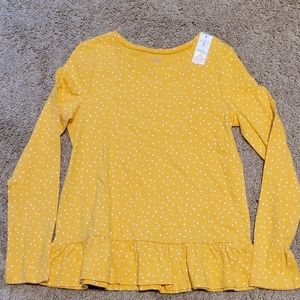New with tags long sleeved ruffle tee